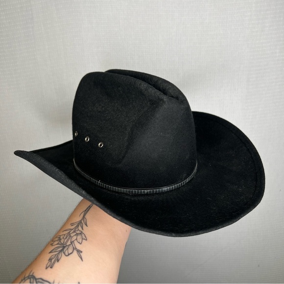 Bailey | Black 100% Wool Cowboy Hat 7 / 56 - Picture 1 of 9